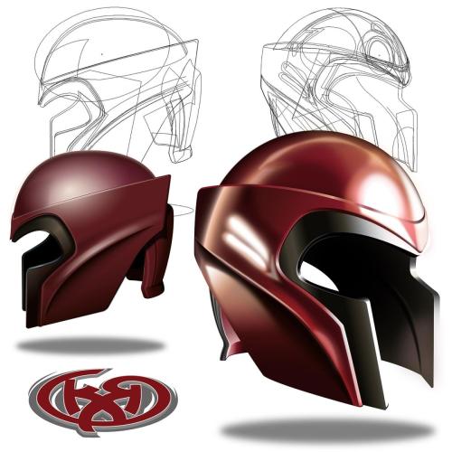 Cascos Magneto. Diseño Industrial Vectorial.