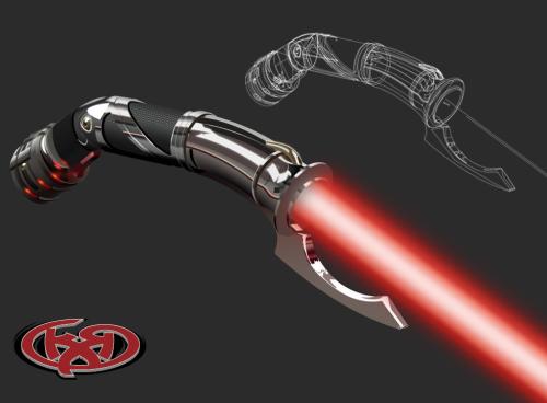 Espada Laser Conde Dooku. Diseño Industrial Vectorial.