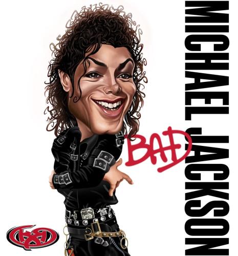 Caricatura Michael Jackson. 