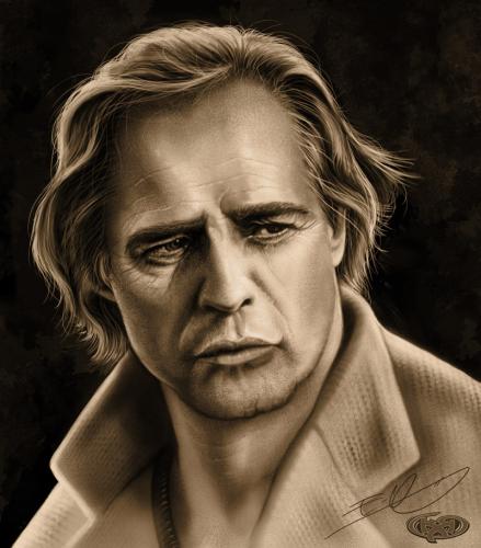 Retrato Marlon Brando.