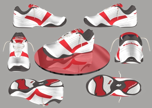 Diseño 3D zapatilla Harrow Varlion.