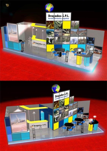 Diseño 3D Stand Dragados.