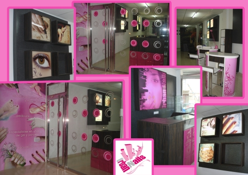 Cartelería Tienda Esteticien Urban Nails.