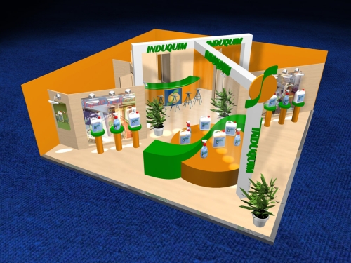 Diseño 3D Stand Induquin. 