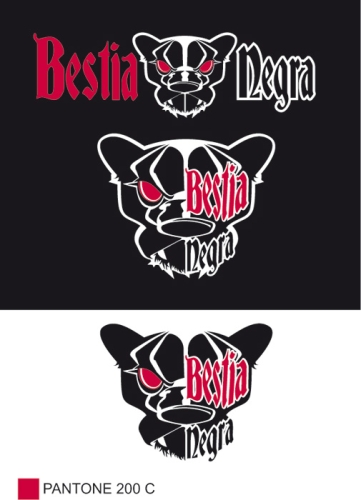 Logotipo grupo de Rock Bestia Negra.