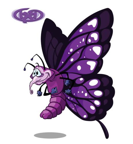 Diseño Personaje Estilo Cartoon  Mariposon.