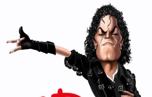 Caricatura Michael Jackson. 