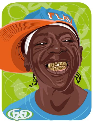 Retrato Vectorial Flavor Flav.