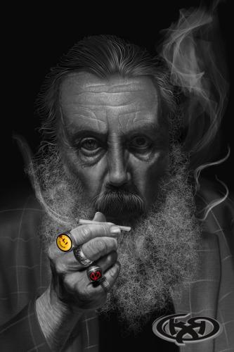 Retrato Alan Moore.